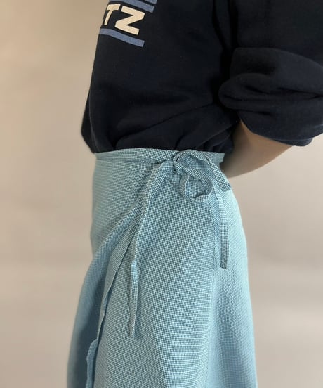 【USED】 Check Patterned Rap Skirt / 241109-021