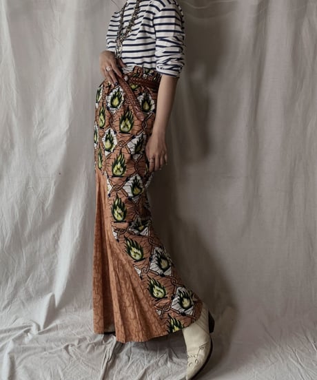 【USED】 African Batik Skirt①/210428-002
