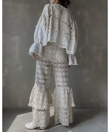【RE;CIRCLE】 RE Crochet Tiered Pants③/20220317-008