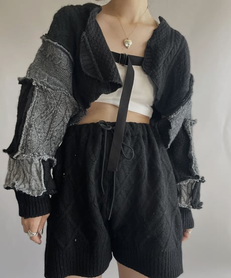 【RE;CIRCLE】 RE Alan Knit Bolero Black / 221006-011
