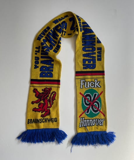 【USED】 Knit Soccer Muffler Yellow × Blue / 230206-021