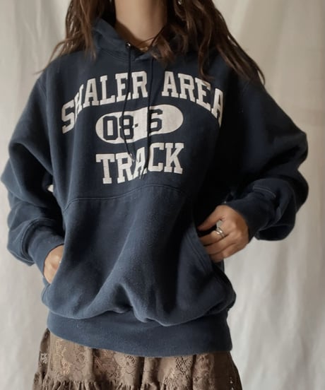 【USED】  Champion Reverse Weave Hoodie SHALER AREA TRACK/211116-024