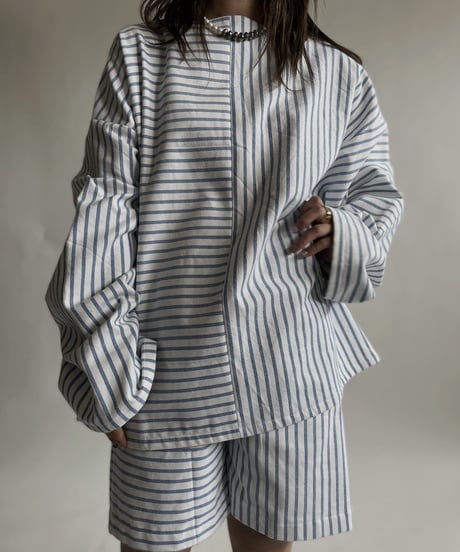 【RE;CIRCLE】 RE Netherlands Sheets Border Switch Top / 220423-001