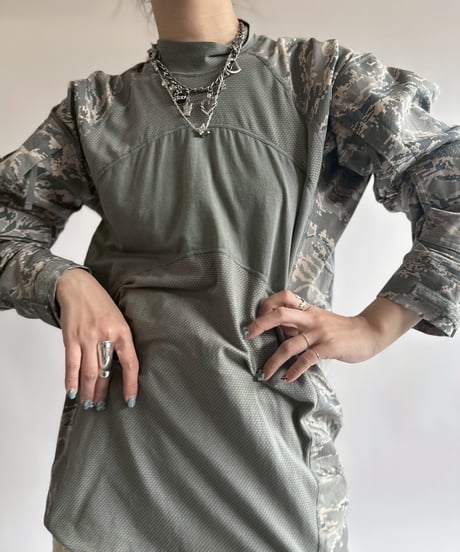 【USED】 Military Camo L/S Top /250412-035