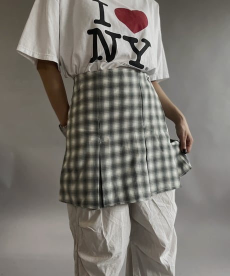 【USED 】Check Patterned Mini Skirt/ 240505-027
