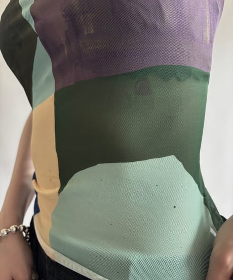 【USED】 Design S/S Sheer Top  / 250531-006