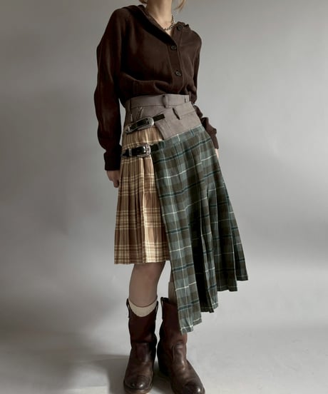【RE;CIRCLE】 RE Kilt Long Skirt / 260108-005