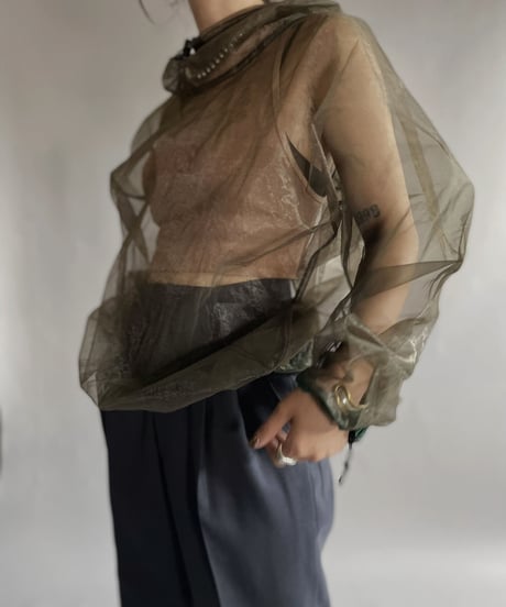 【USED】  Log House Designs Long Sleeved Shirt / 220924-026