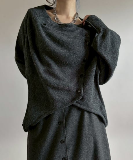 【RE;CIRCLE】 RE Deformed Acrylic Cardigan / 260312-002