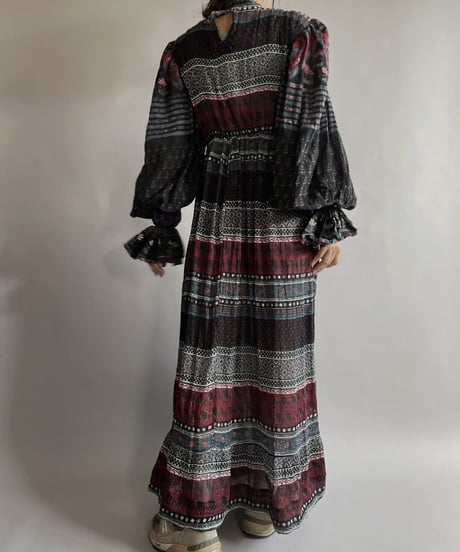 【RE;CIRCLE】 RE Indian Cotton Balloon Sleeved One-piece / 220901-011