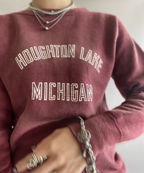 【USED】 Long Sleeved Sweatshirt 'Houghton Lake Michigan' / 221217-026