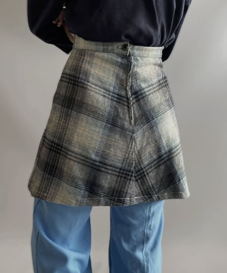 【USED】 Check Patterned Mini Skirt / 230923-026