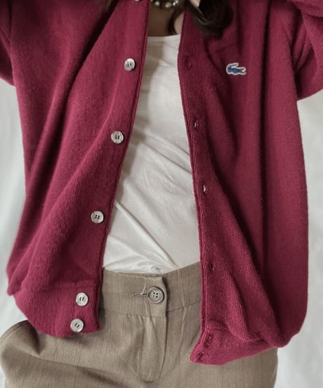 【USED】   LACOSTE Knit Cardigan②/210930-019