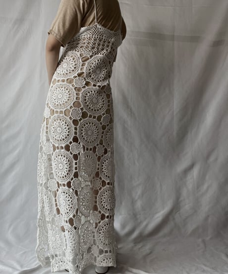 【RE;CIRCLE】  RE Crochet Camisole One-piece/20210819-046