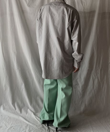 【RE;CIRCLE】 RE Stripe Band Collar Shirt①/210414-027