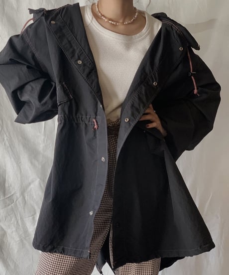 【USED】 Dyed Black US Snow Hoodie  /201020-019