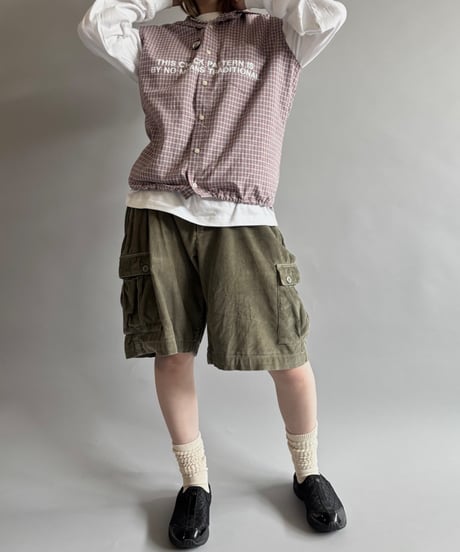 【RE;CIRCLE】 Stencil N/S Hooded Check Shirt  /  250911-002