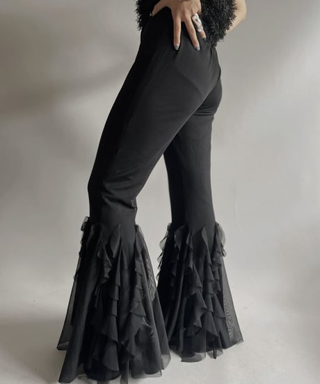 【USED 】Sheer Flare Design Pants/ 231112-002