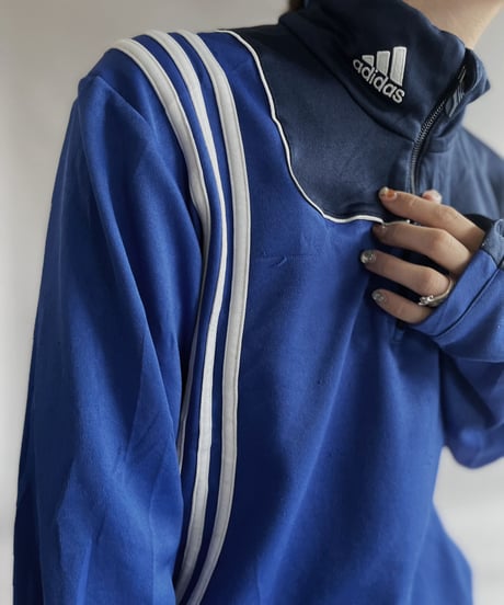 【USED】  Adidas Jersey  Half Zip Top/ 230415-006