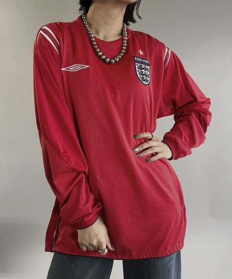 【USED】 UMBRO L/S Soccer Tee ENGLAND  /240316-001