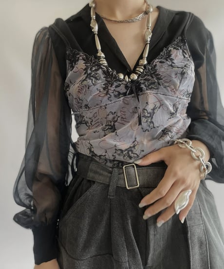 【USED】 Sheer Camisole Top / 230909-022