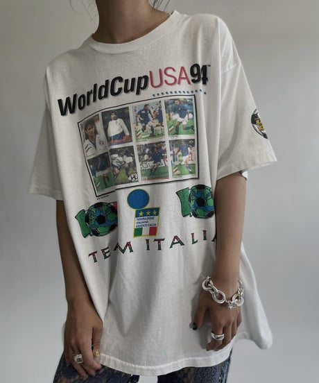 【USED】 '94 World Cup USA Team Italia T-shirt / 220827-019