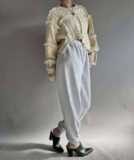 【RE;CIRCLE】 RE Aran Knit Patchwork Pullover Top / 251218-003