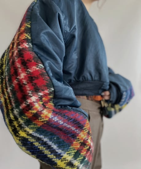 【RE;CIRCLE】 RE Short MA-1 Blanket Jacket Navy / 230112-021