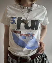 【USED】 RESIZED Made in USA 95's Fruit of the Loom 5k RUN T-Shirt / 250802-005