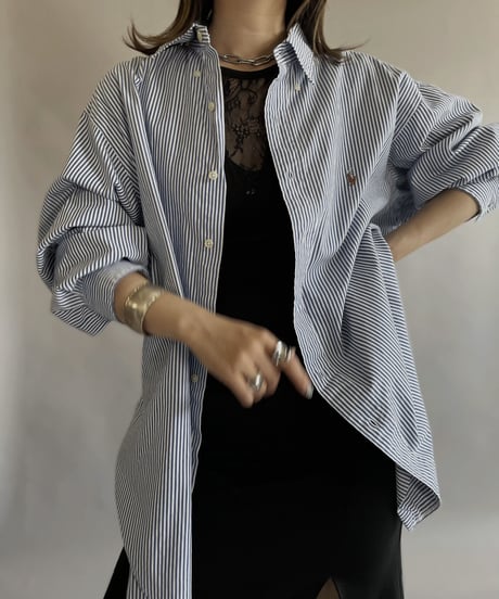 【USED】L/S Ralph Lauren Striped Shirt / 230520-023