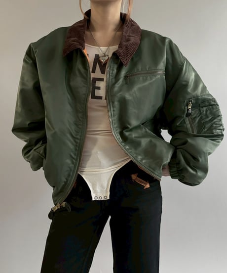 【RE;CIRCLE】 RE MA-1 Corduroy Collar Jacket Khaki / 251225-007