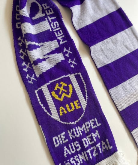 【USED】 Knit Soccer Muffler Purple × White / 230206-025