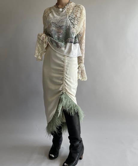【USED】 Lace Patterned top /241006-023