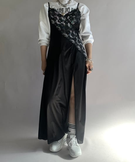 【USED】 Lace Patterned Camisole Long One-Piece/241124-023