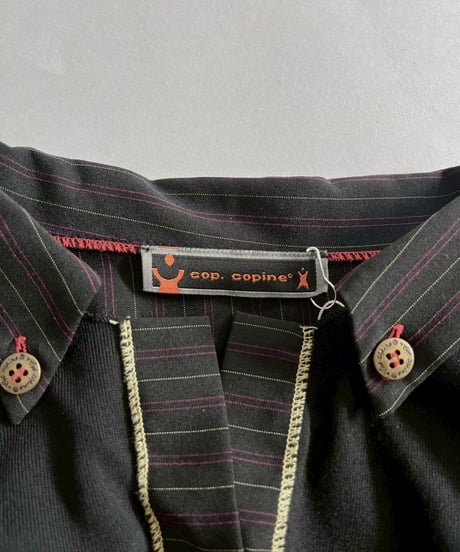 【USED】 Cop.Copine Design Knit Shirt Cardigan /251014-015