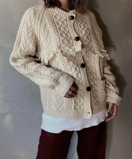 【RE;CIRCLE】 Fringe Cable Knit Cardigan ② / 201112-026