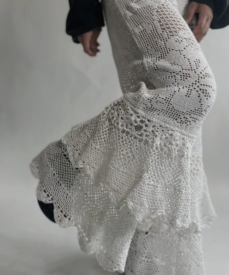 【RE;CIRCLE】 RE Crochet Tiered Pants / 220623-029