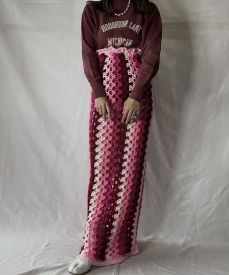 【RE;CIRCLE】 RE Granny Knit Long Skirt⑩/211014-030