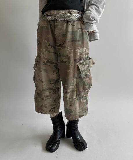 【USED】 Military Camouflage Cut Off Pants /250426-005