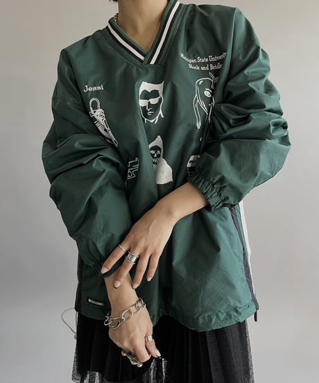 【Mashup Products】 Silk Screen Nylon Pullover Top/  240217-004