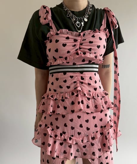 【USED】 Heart Pattern Camisole One-Piece/250510-074