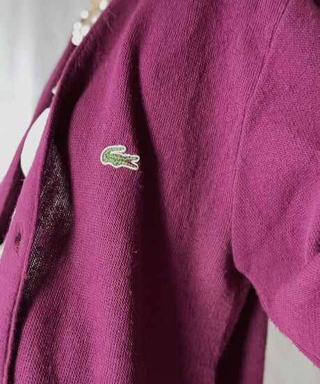 【USED】   LACOSTE Knit Cardigan④/210930-031