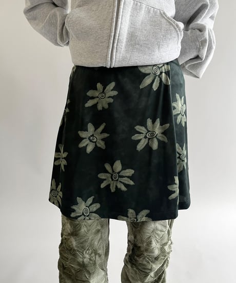 【USED】 Flower Pattern Mini Skirt/ 250419-028