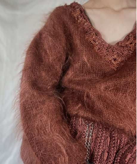 【USED】    Mohair Knit Top/211216-021