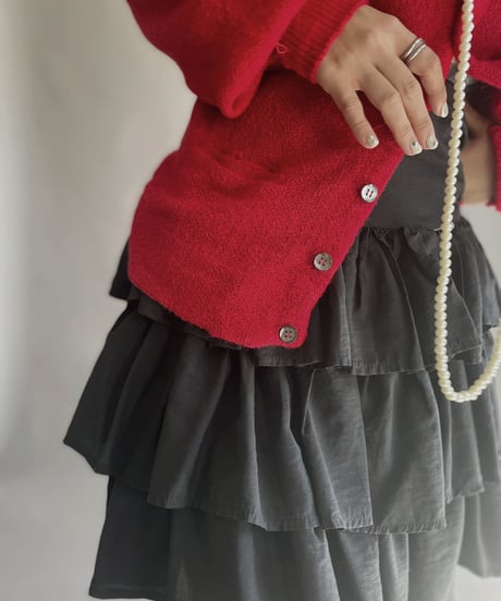 【USED】 Made In France Viscose Tiered Skirt / 230218-023