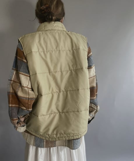 【USED】 Nylon Down Vest Beige / 221224-020