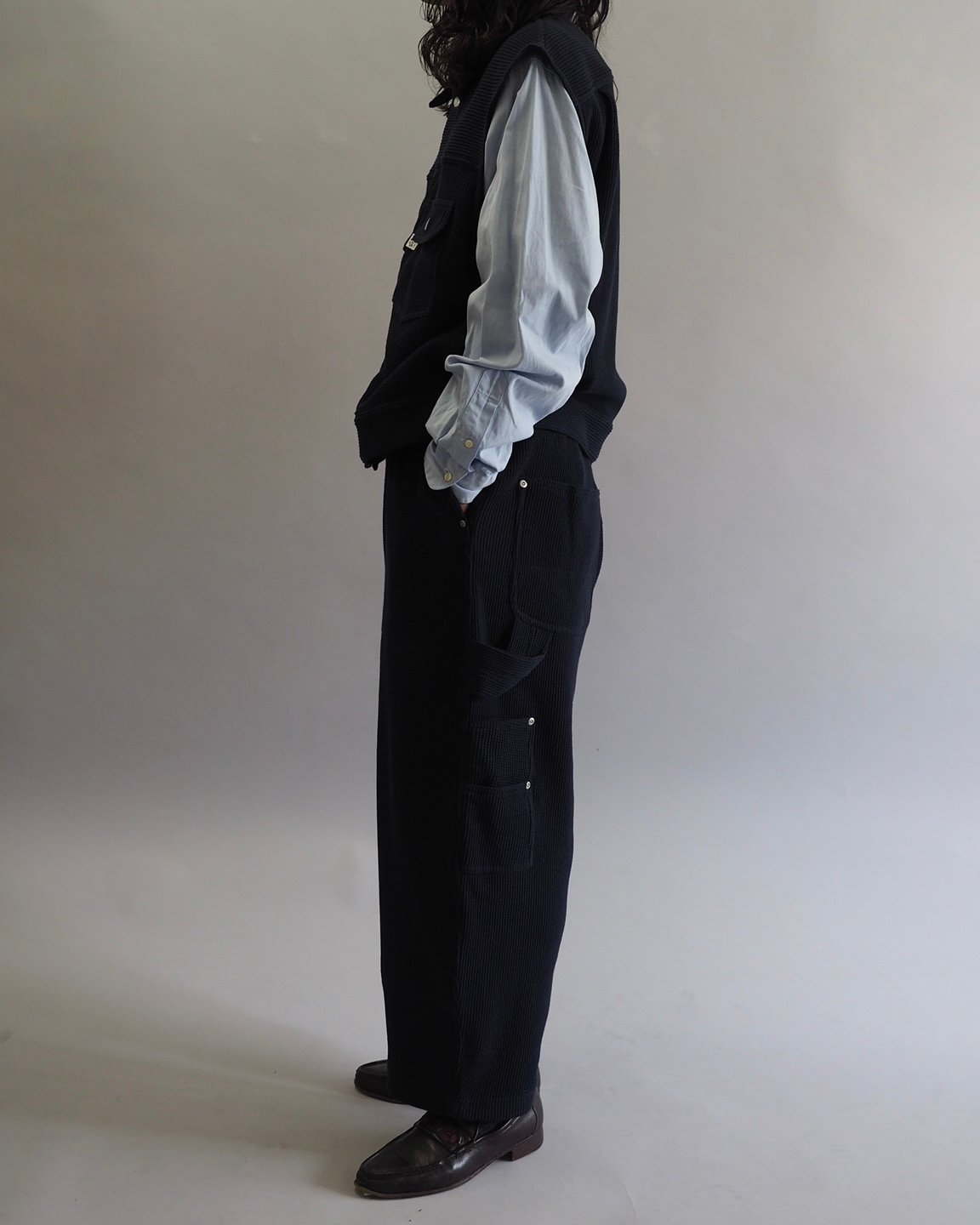 COSMOS TEXAS】24ss Second Vest Navy / 240311-01