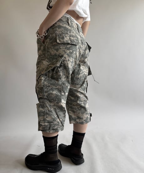 【USED】 Military Camouflage Cut off Shorts  / 250614-003