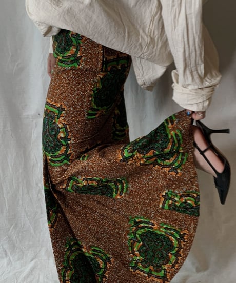 【USED】 African Batik Skirt③/210428-010
