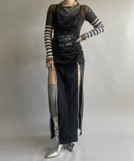 【RE;CIRCLE】 Re Front Zip Skirt/ 241003-001